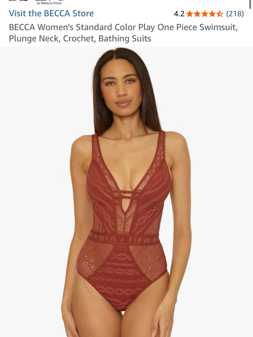 BECCA Color Play One Piece Swimsuit Bathing Suit